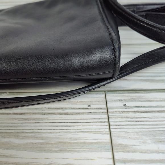 Kate Spade Small Black Leather Convertible Crossbody Handbag Purse Clutch - Picture 6 of 16